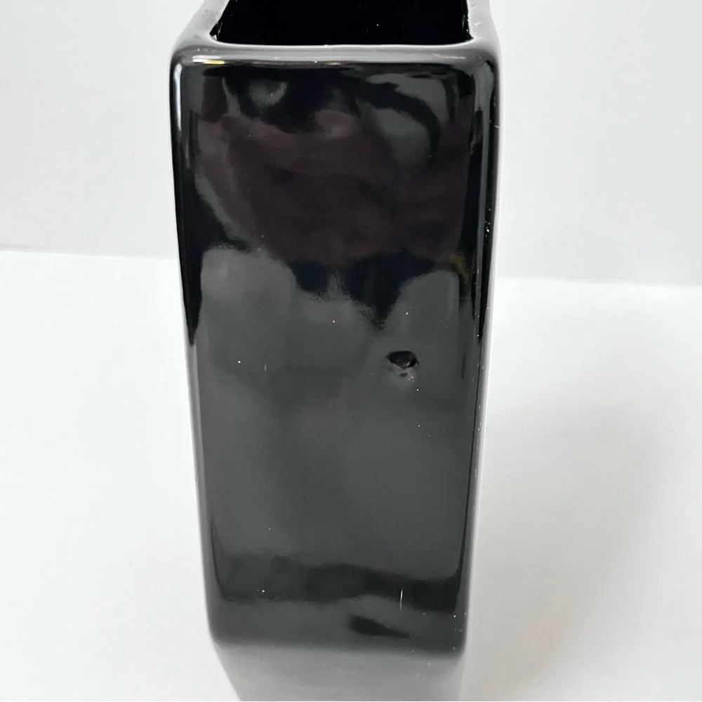 New Killstar Haunted Homeware Black Coffin Shape Vase Ceramic Glossy Cross Large